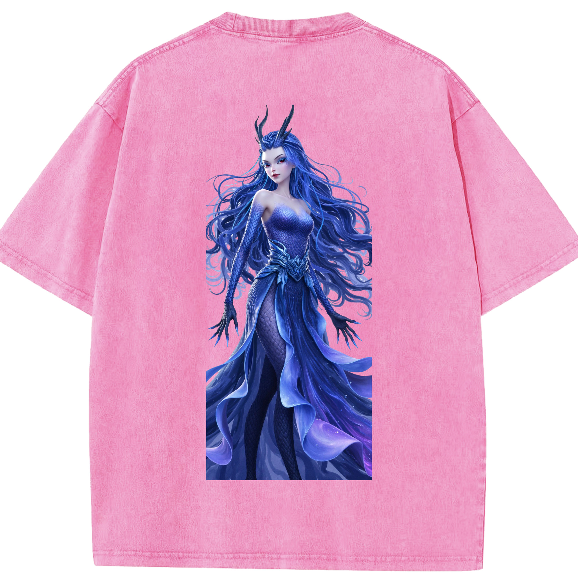 （画像用） Ne Zha 2 ナタ 魔童の大暴れ 綿100% ヴィンテージ風 半袖Tシャツ（背面プリント）